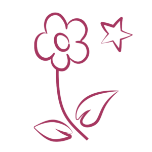 Pictogramme avec une fleur et une étoile représentant la référence au naturel